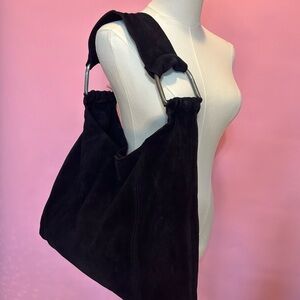 Free People Black Suede Shoulder Bag